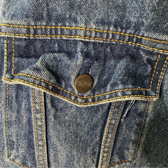 Vintage Jean Jacket - Vintage 90's HARD ROCK CAFE PARIS - SAVE THE PLANET - Picture 10 of 12